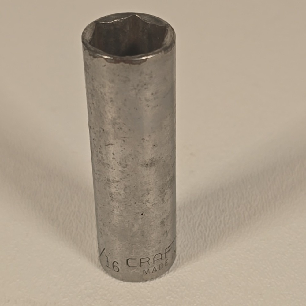 Craftsman 3/8" Drive 9/16"  Inverted G 43334 Deep Socket 6 Point Made In USA
